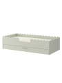 Children’s bed Book Nook in Montessori style 80x160 with drawer sage green - BellAmy