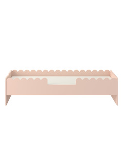 Children’s bed Book Nook in Montessori style 80x160 with drawer sunset vintage pink - BellAmy