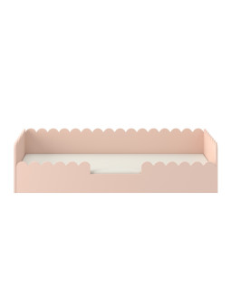 Children’s bed Book Nook in Montessori style 80x160 with drawer sunset vintage pink - BellAmy