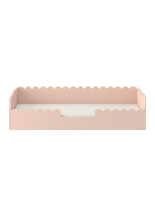 Lettino montessoriano per bambini Book Nook 80x160 con cassettone rosa tramonto pastello - BellAmy