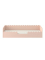Lettino montessoriano per bambini Book Nook 80x160 con cassettone rosa tramonto pastello - BellAmy