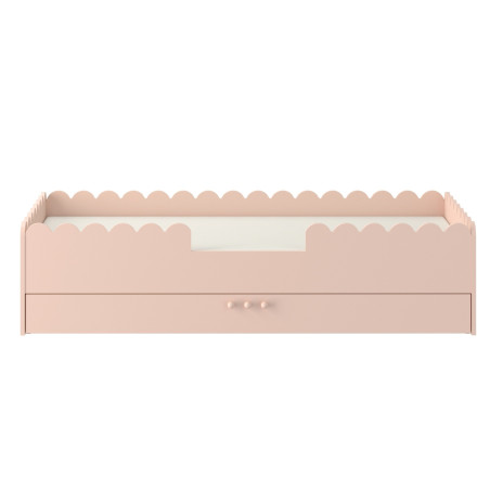 Children’s bed Book Nook in Montessori style 80x160 with drawer sunset vintage pink - BellAmy