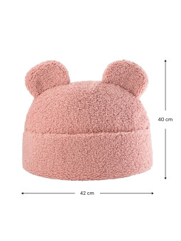 Cuscino a forma di orsetto con tasca Teddy Pouch rosa  - Wigiwama