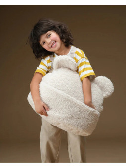 Children's Cream White Teddy Pouch - Wigiwama