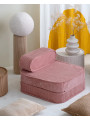 Poltrona per bambini Flip in velluto a coste rosa guava - Wigiwama