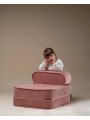 Poltrona per bambini Flip in velluto a coste rosa guava - Wigiwama