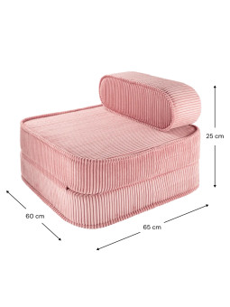 Children's Guava Pink Mousse Flip Chair - Wigiwama