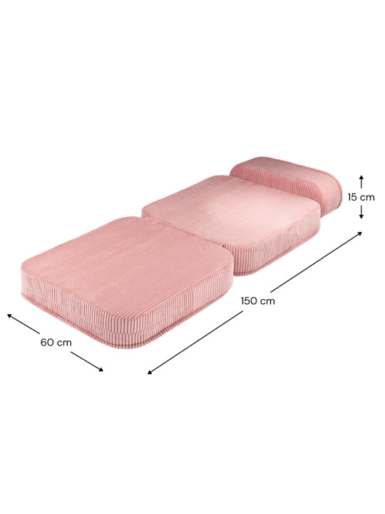 Children's Guava Pink Mousse Flip Chair - Wigiwama