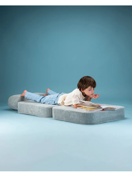 Poltrona per bambini Flip in velluto a coste verde menta - Wigiwama