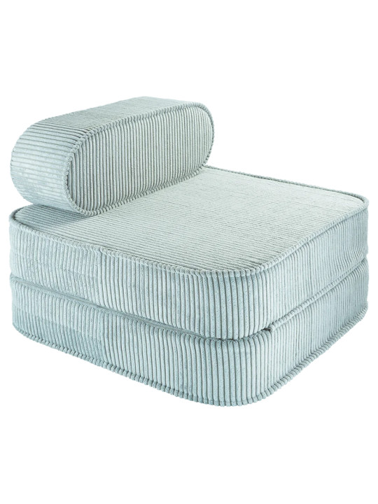 Poltrona per bambini Flip in velluto a coste verde menta - Wigiwama