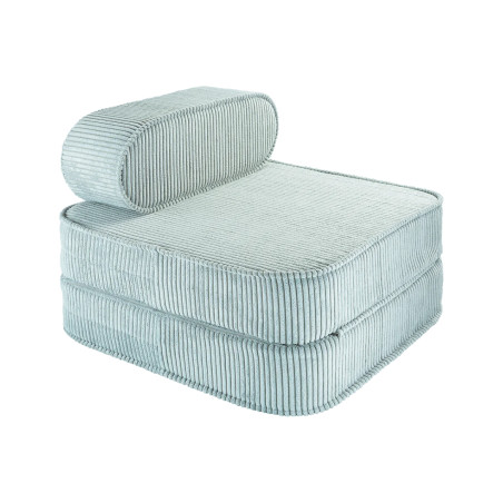 Poltrona per bambini Flip in velluto a coste verde menta - Wigiwama