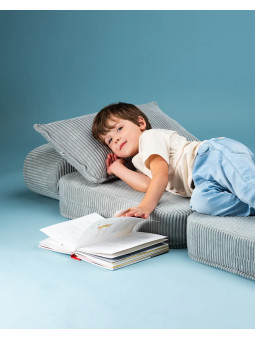 Poltrona per bambini Flip in velluto a coste verde menta - Wigiwama