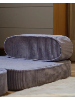 Poltrona per bambini Flip in velluto a coste blu mirtillo - Wigiwama