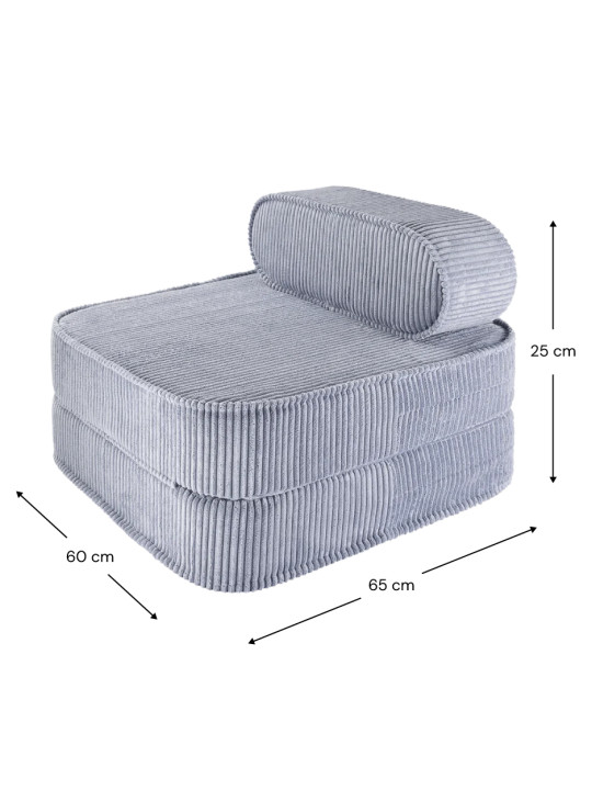 Children's Blueberry Blue Mousse Flip Chair - Wigiwama