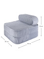 Children's Blueberry Blue Mousse Flip Chair - Wigiwama