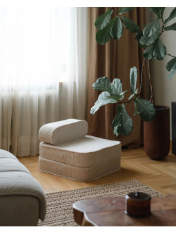Children's Marshmallow White Mousse Flip Chair - Wigiwama