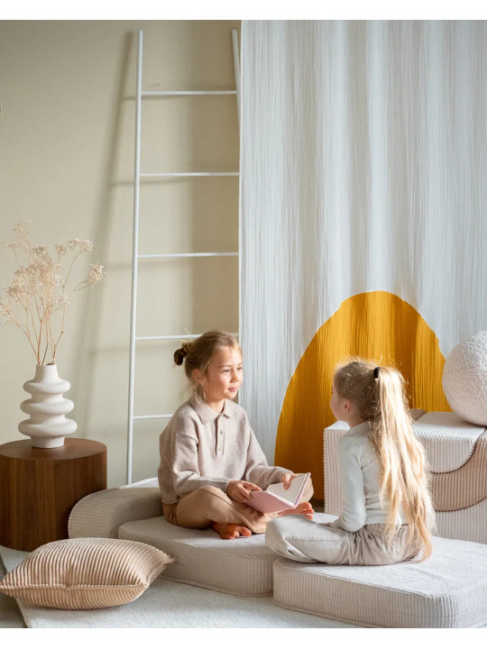 Children's Marshmallow White Mousse Flip Chair - Wigiwama