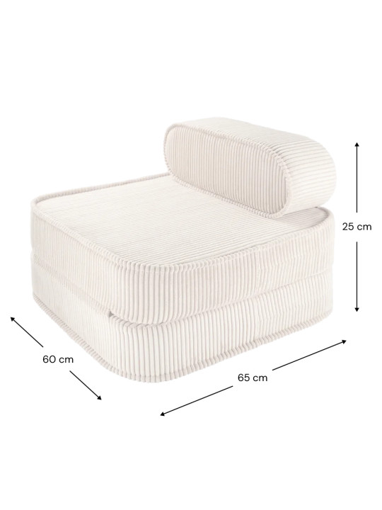 Children's Marshmallow White Mousse Flip Chair - Wigiwama