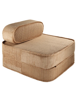 Children's Toffee Brown Mousse Flip Chair - Wigiwama