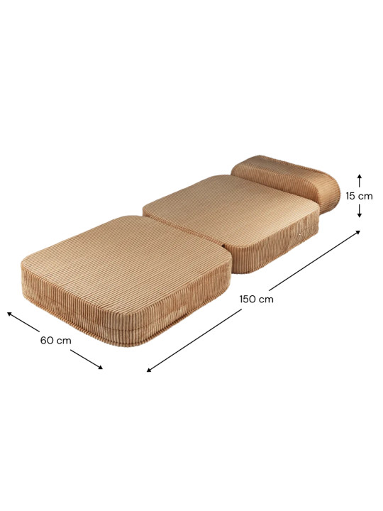 Children's Toffee Brown Mousse Flip Chair - Wigiwama