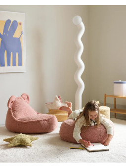 Children's Guava Pink Teddy Bear Beanbag - Wigiwama