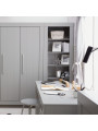 Cameretta completa 3 pezzi con Armadio, Cassettiera e Culla 60x120 trasformabile in lettino in Legno grigio collezione Calmo