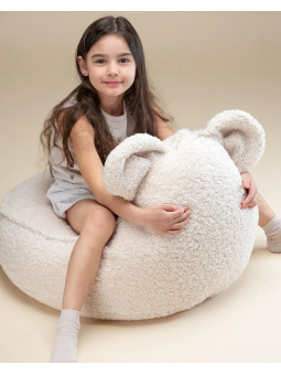 Children's Cream White Teddy Bear Beanbag - Wigiwama