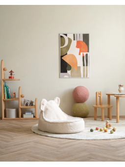 Children's Cream White Teddy Bear Beanbag - Wigiwama