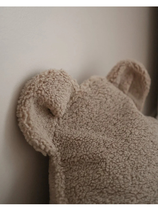 Pouf a sacco orsetto in tessuto teddy marrone biscotto - Wigiwama