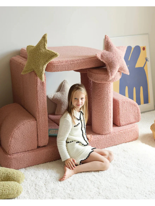 Children's Matcha Green Teddy Star Cushion - Wigiwama