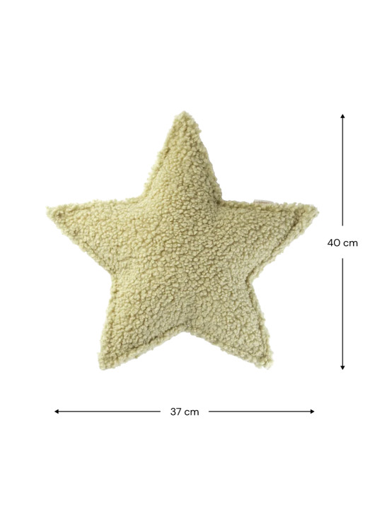Children's Matcha Green Teddy Star Cushion - Wigiwama