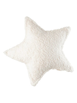 Children's Cream White Teddy Star Cushion - Wigiwama