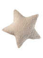 Children's Biscuit Brown Teddy Star Cushion - Wigiwama