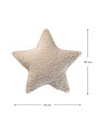 Cuscino a forma di stella in tessuto teddy biscotto - Wigiwama