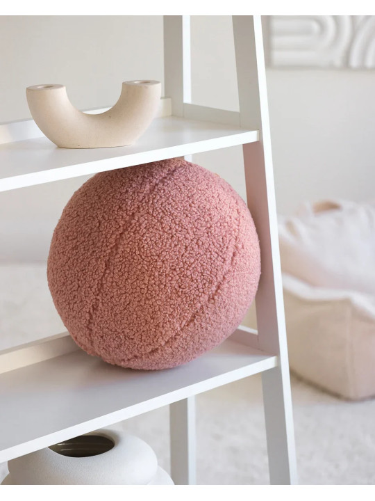 Children's Guava Pink Ball Teddy Cushion - Wigiwama