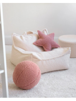 Children's Guava Pink Ball Teddy Cushion - Wigiwama