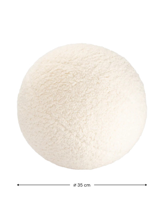 Cuscino a forma di palla rotonda bianco crema per bambini - Wigiwama