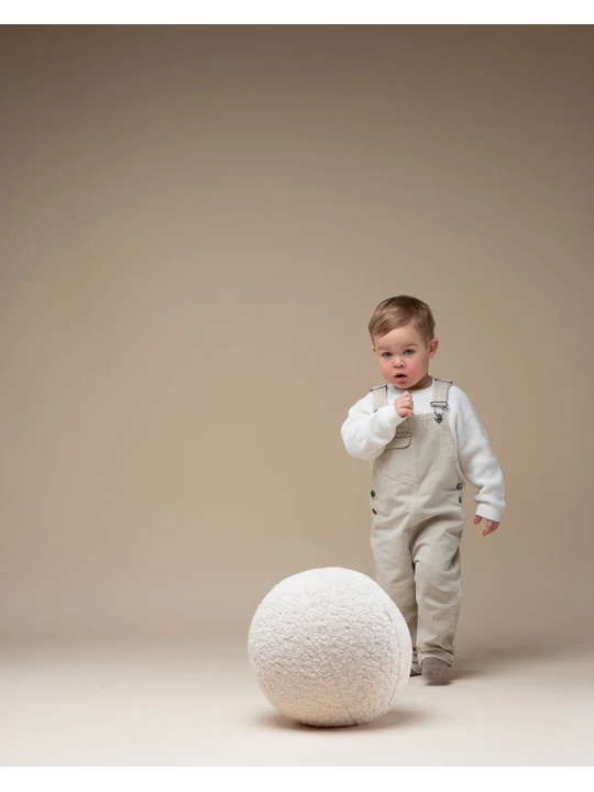 Cuscino a forma di palla rotonda bianco crema per bambini - Wigiwama