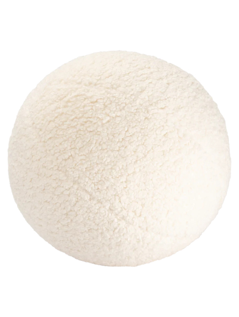 Cuscino a forma di palla rotonda bianco crema per bambini - Wigiwama