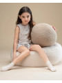 Cuscino a forma di palla rotonda marrone biscotto per bambini - Wigiwama