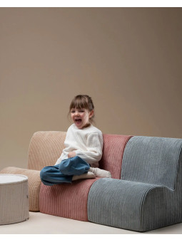 Poltroncina nuvola in velluto a coste rosa - Wigiwama