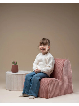 Poltroncina nuvola in velluto a coste rosa - Wigiwama
