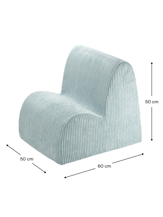 Children's Peppermint Green Mousse Cloud Chair - Wigiwama