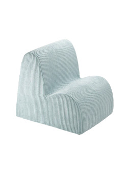 Poltroncina nuvola in velluto a coste verde menta - Wigiwama