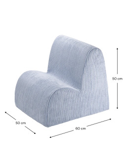 Poltroncina nuvola in velluto a coste blu - Wigiwama