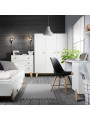 Cameretta completa 3 pezzi con Armadio, Cassettiera e Culla in Legno Bianco collezione I’ga