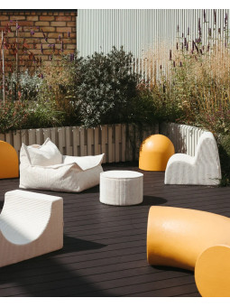 Poltroncina nuvola in velluto a coste bianco - Wigiwama
