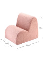 Poltroncina nuvola in tessuto teddy rosa - Wigiwama