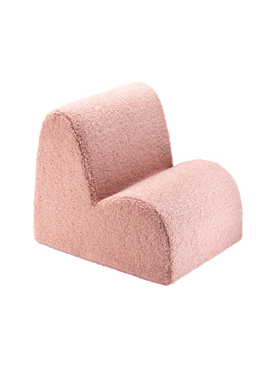 Poltroncina nuvola in tessuto teddy rosa - Wigiwama