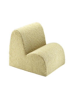 Poltroncina nuvola in tessuto teddy verde - Wigiwama